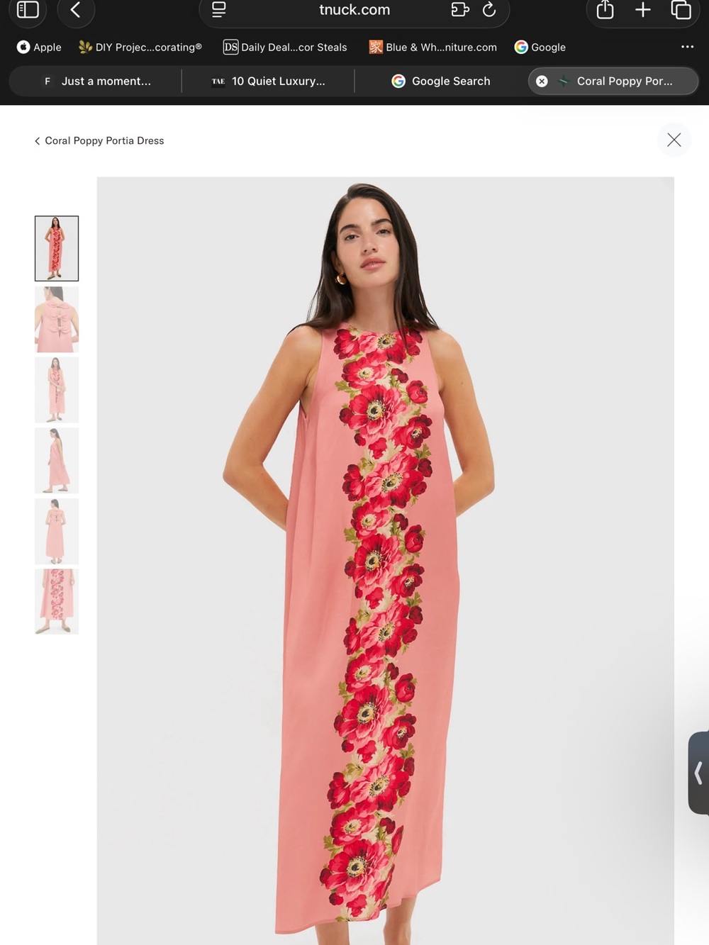 Tuckernuck Coral Poppy Portia Floral-Embroidered Sleeveless Maxi Dress